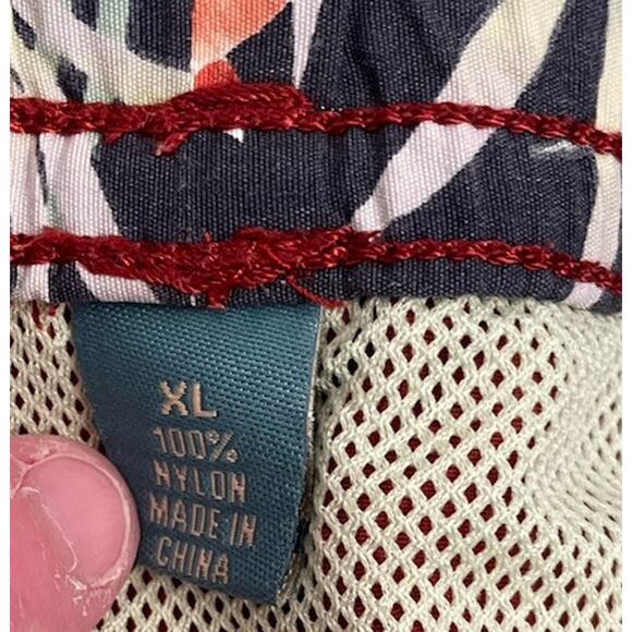 Tommy Bahama Swim Lined Board Shorts XL Orange Cargo Short Pocket Drawstring - Picture 4 of 7